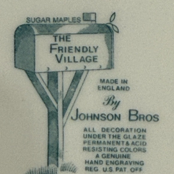 Johnson Bros The Friendly Village Sugar Maples 6 inch dessert plate England - Picture 3 of 5